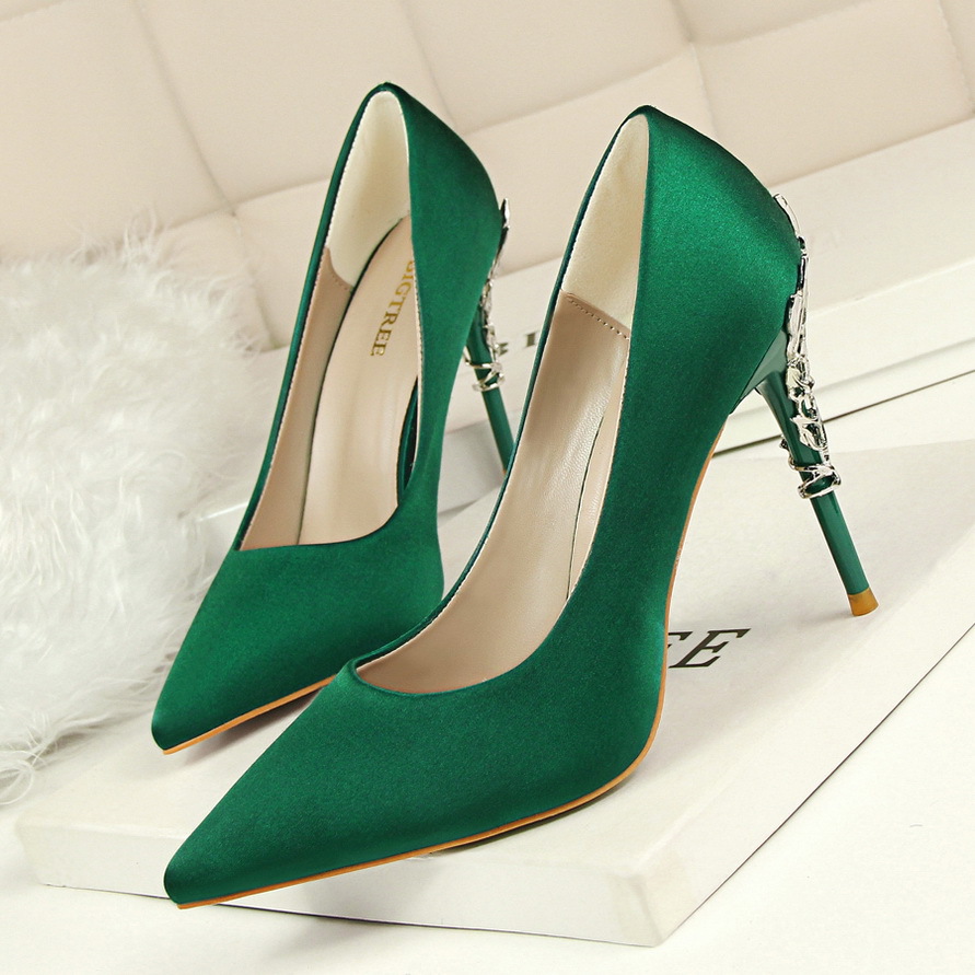 High-heeled Women's Autumn Satin Women's Shoes