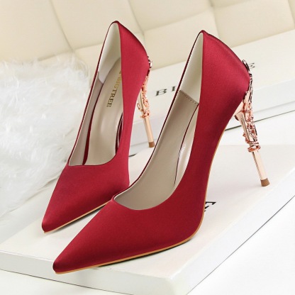 High-heeled Women's Autumn Satin Women's Shoes