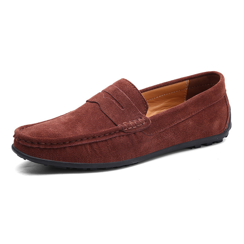 Orthopedic Mens Shoes Arch Support Breathable Anti Slip Fashion Genuine Leather Loafers Slip On