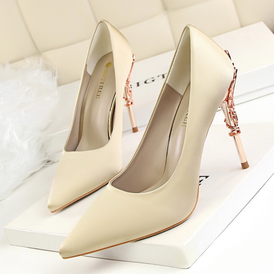 High-heeled Women's Autumn Satin Women's Shoes