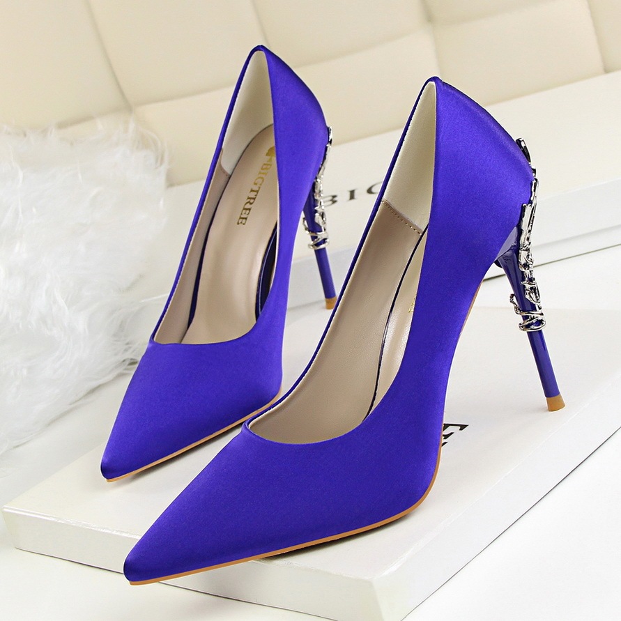 High-heeled Women's Autumn Satin Women's Shoes