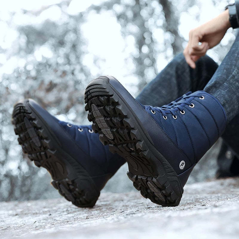 Men Hiking Orthopedic Shoes Warm Snow Boots