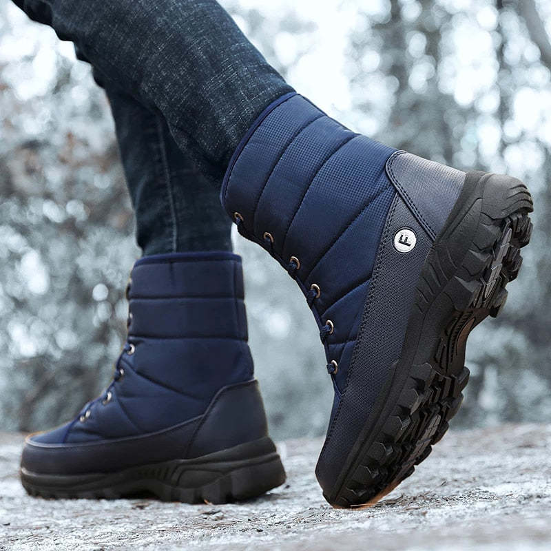 Men Hiking Orthopedic Shoes Warm Snow Boots