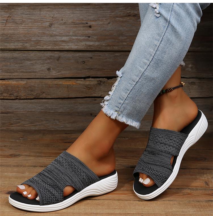 Easy Step Wedge Platform Sandals for Wide Feet