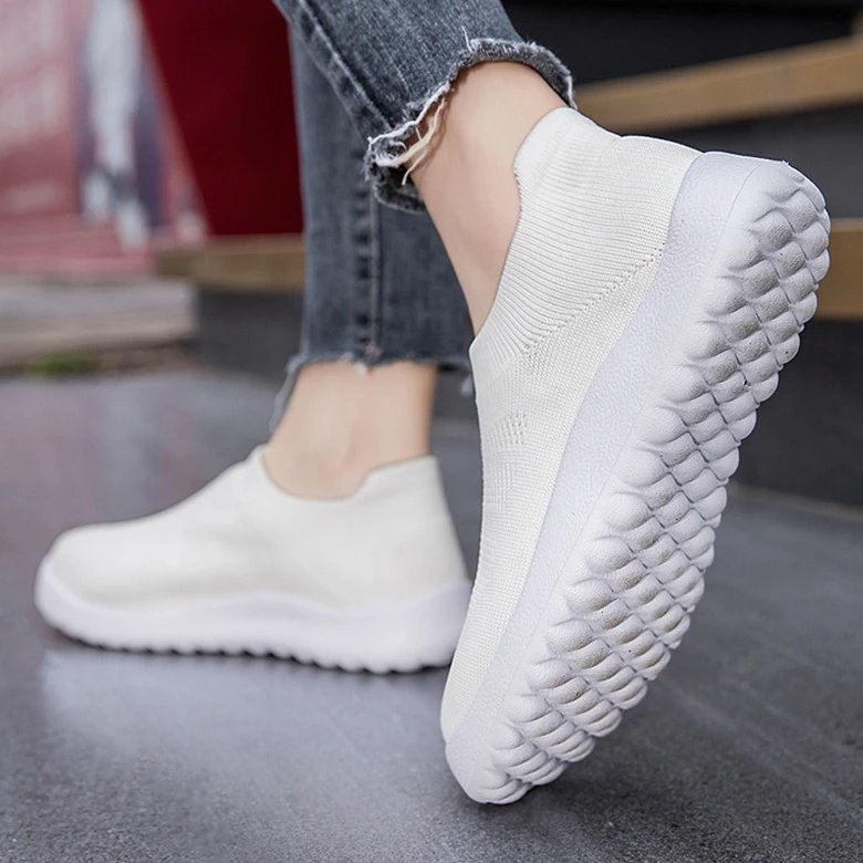 Orthopedic Shoes Women Breathable Wear-resistant Slip-ons Wowen Mesh Elegant Summer
