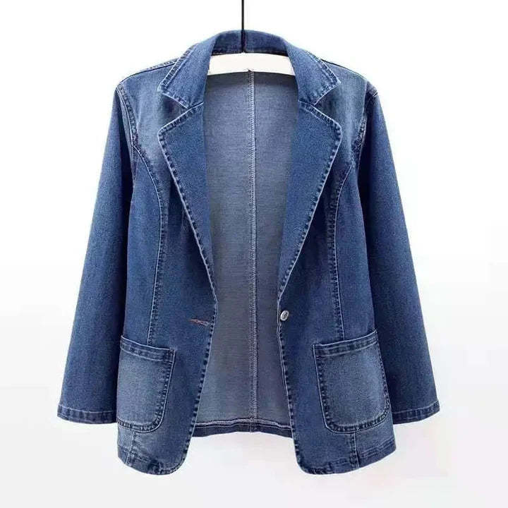 Comfortable Classic Denim Blazer for Women