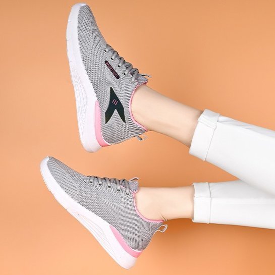 Women Platform Orthopedic Shoes Deodorization Mesh Lace-up Walking Sneakers