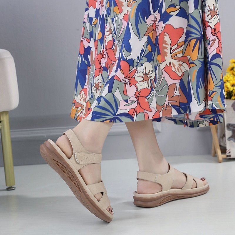 Women Orthopedic Sandals Hook&loop Ankle Strap Arch Support Basic Walking Summer