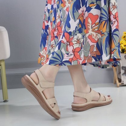 Women Orthopedic Sandals Hook&loop Ankle Strap Arch Support Basic Walking Summer