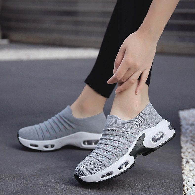 Orthopedic Shoes Women Breathable Slip-on Sneakers Air Cushion Mesh Leisure