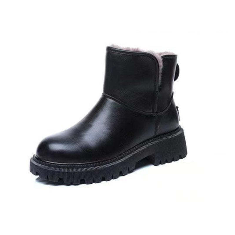 Orthopedic Women Ankle Boots Arch Support Plush Warm Waterproof Wide T
