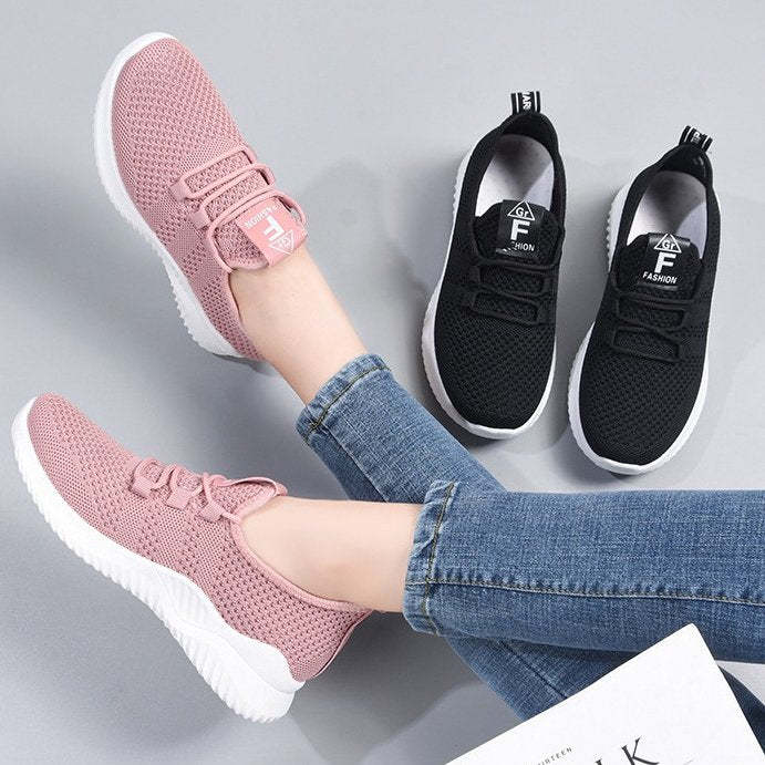 Women Orthopedic Shoes Comfy Elastic Mesh Round Toe Running Sneakers