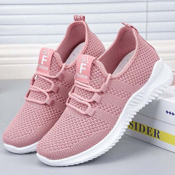 Women Orthopedic Shoes Comfy Elastic Mesh Round Toe Running Sneakers
