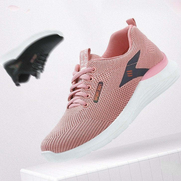 Women Platform Orthopedic Shoes Deodorization Mesh Lace-up Walking Sneakers