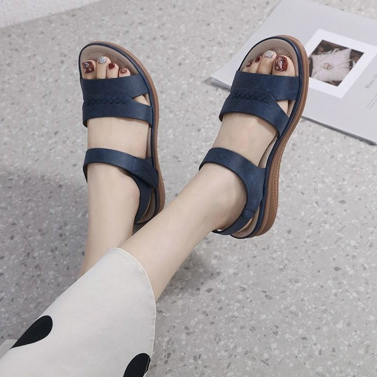Women Orthopedic Sandals Hook&loop Ankle Strap Arch Support Basic Walking Summer