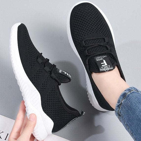 Women Orthopedic Shoes Comfy Elastic Mesh Round Toe Running Sneakers