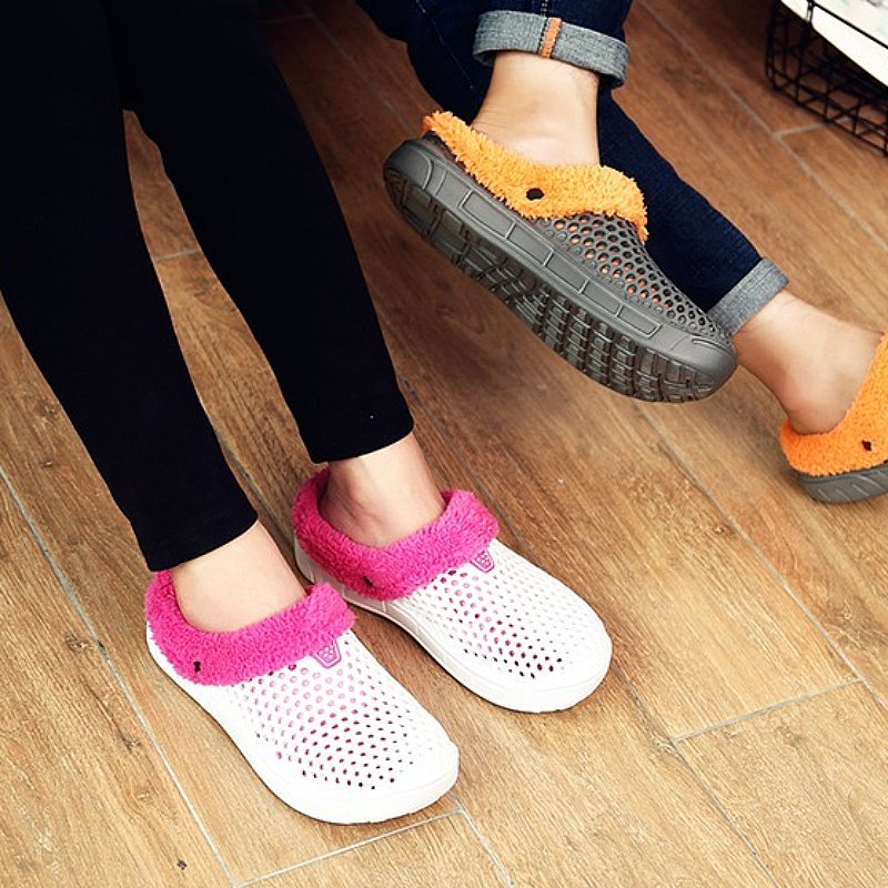 Women Nonslip PU Fur Slippers Family Indoor Slides