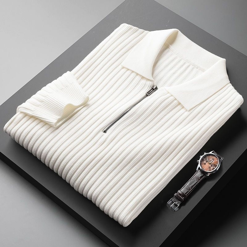 Luxury Shirt Sweater with Zip for Men