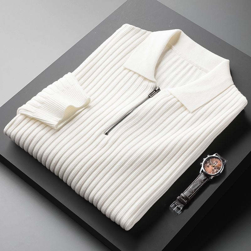 Luxury Shirt Sweater with Zip for Men