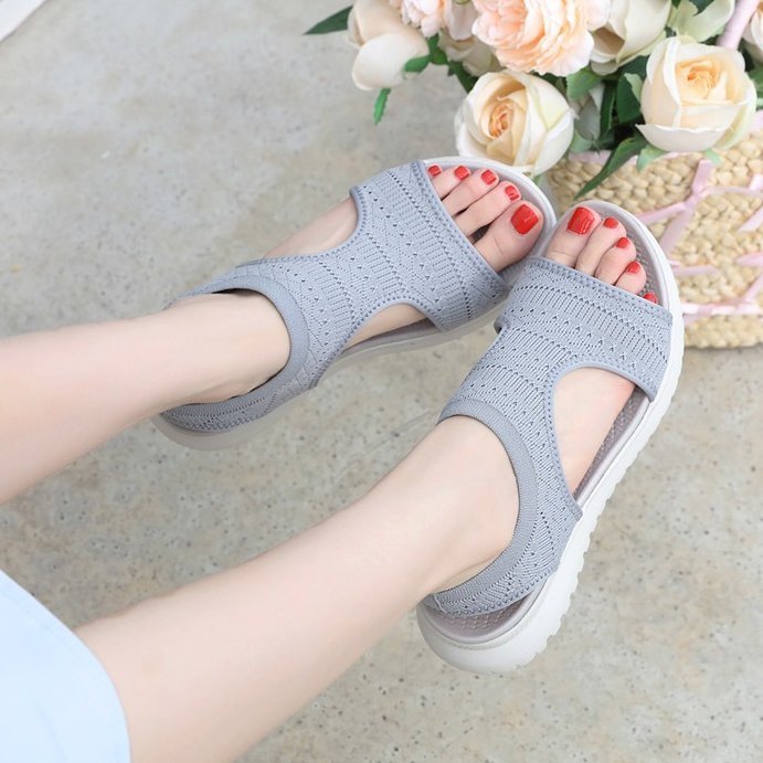 Women Walking Orthopedic Sandals Mesh Hollow Out Trendy Summer Sandals