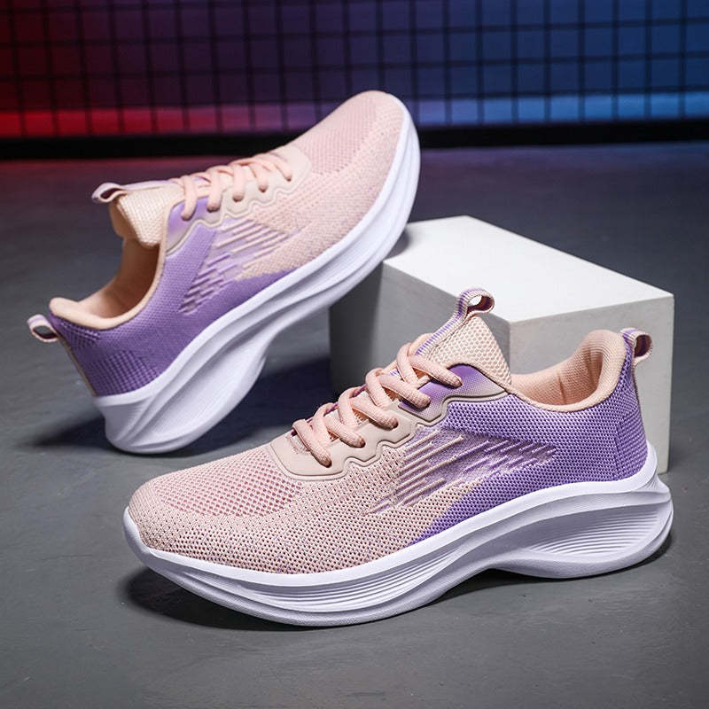 Women Orthopedic Shoes Thick Sole Gradient Colorful Sports Sneakers