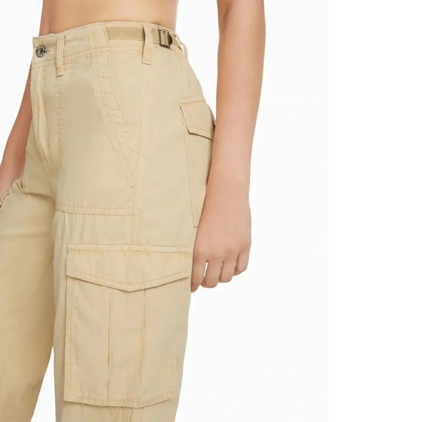 Adjustable Waist Cargo Pants