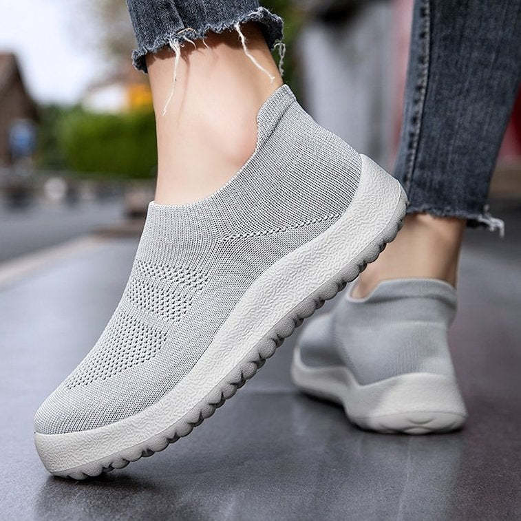 Orthopedic Shoes Women Breathable Wear-resistant Slip-ons Wowen Mesh Elegant Summer