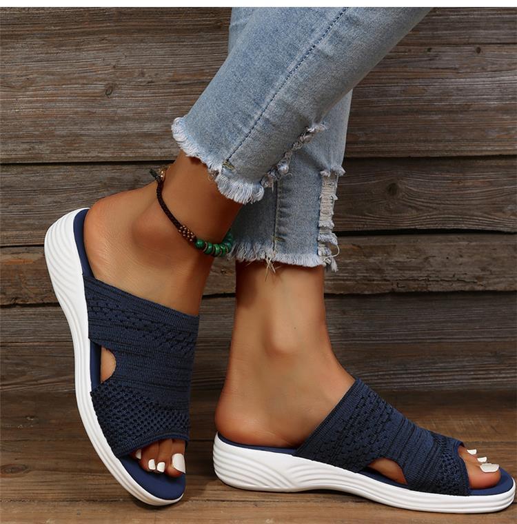 Easy Step Wedge Platform Sandals for Wide Feet