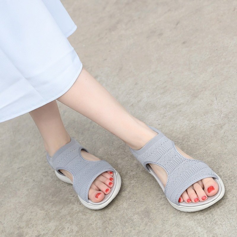 Women Walking Orthopedic Sandals Mesh Hollow Out Trendy Summer Sandals