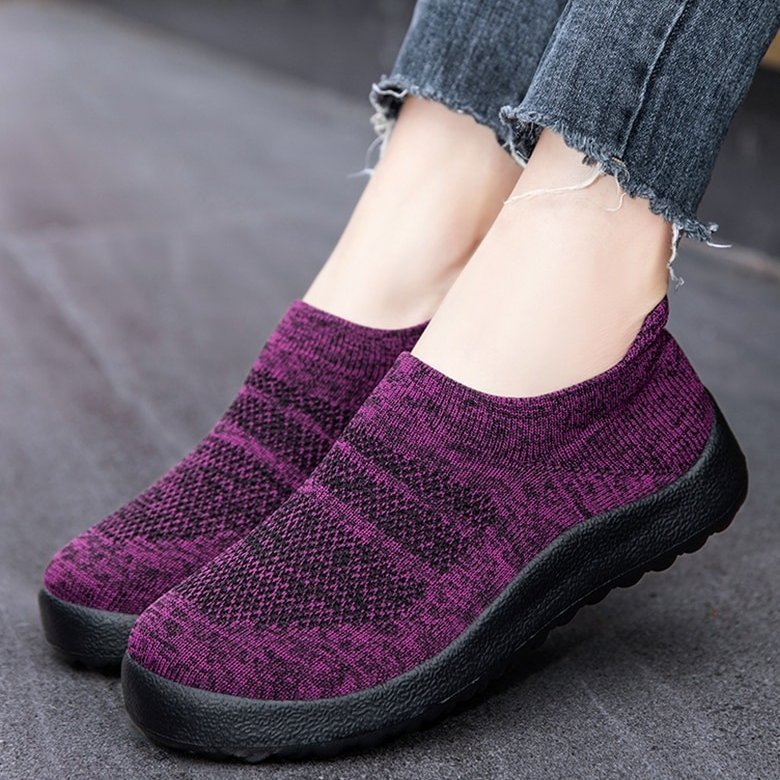 Orthopedic Shoes Women Breathable Wear-resistant Slip-ons Wowen Mesh Elegant Summer