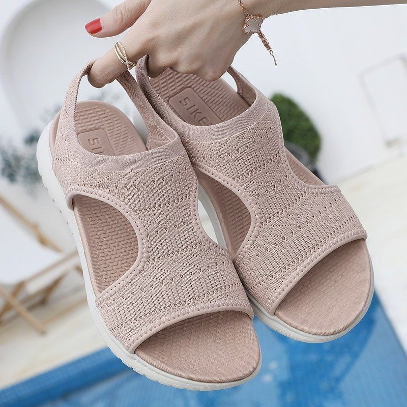Women Walking Orthopedic Sandals Mesh Hollow Out Trendy Summer Sandals