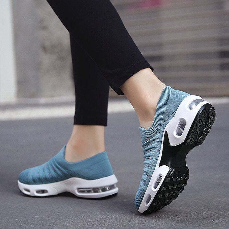 Orthopedic Shoes Women Breathable Slip-on Sneakers Air Cushion Mesh Leisure