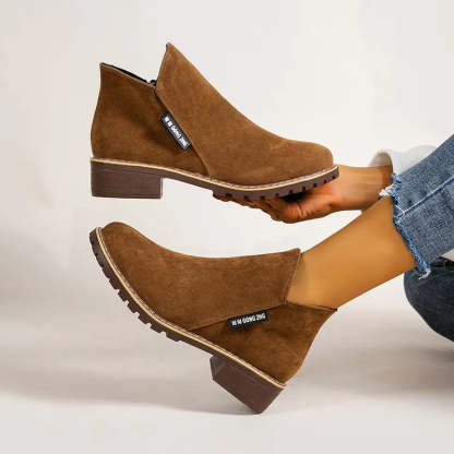 Orthopedic Women Ankle Boots Suede Warm Zipper NonSkid Fashion Designed