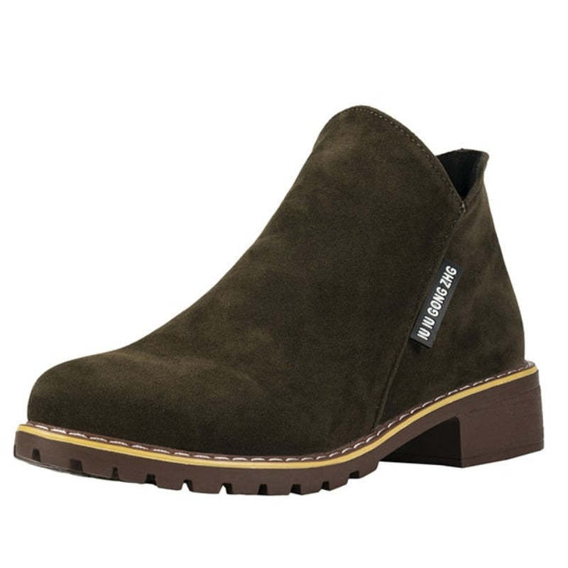 Orthopedic Women Ankle Boots Suede Warm Zipper NonSkid Fashion Designed