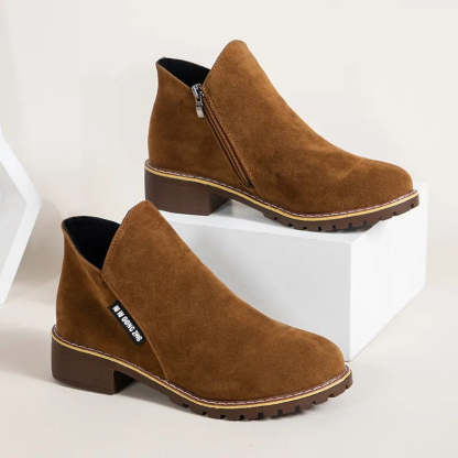 Orthopedic Women Ankle Boots Suede Warm Zipper NonSkid Fashion Designed