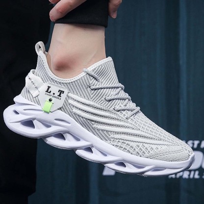 Men's mesh fly knit breathable casual fashion running shoes sneakers