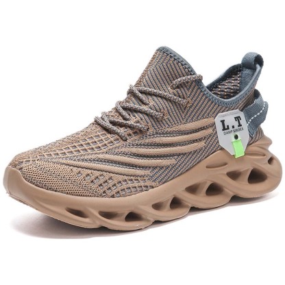 Men's mesh fly knit breathable casual fashion running shoes sneakers