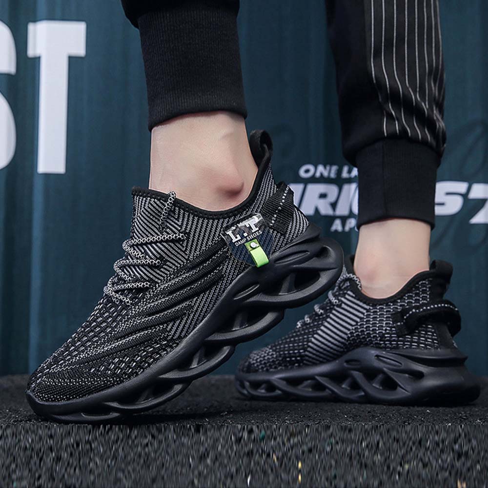 Men's mesh fly knit breathable casual fashion running shoes sneakers