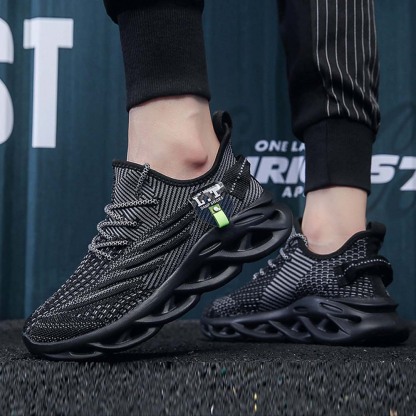 Men's mesh fly knit breathable casual fashion running shoes sneakers