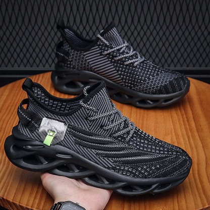 Men's mesh fly knit breathable casual fashion running shoes sneakers