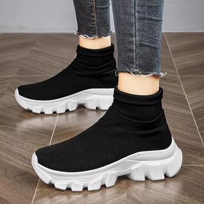 Slip-On Sock Sneakers Thick Soled Mesh Shoes