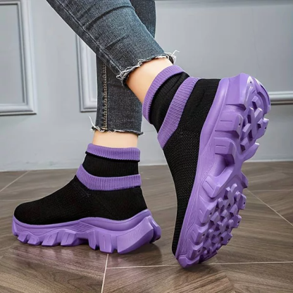 Slip-On Sock Sneakers Thick Soled Mesh Shoes