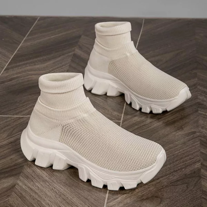 Slip-On Sock Sneakers Thick Soled Mesh Shoes