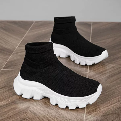 Slip-On Sock Sneakers Thick Soled Mesh Shoes