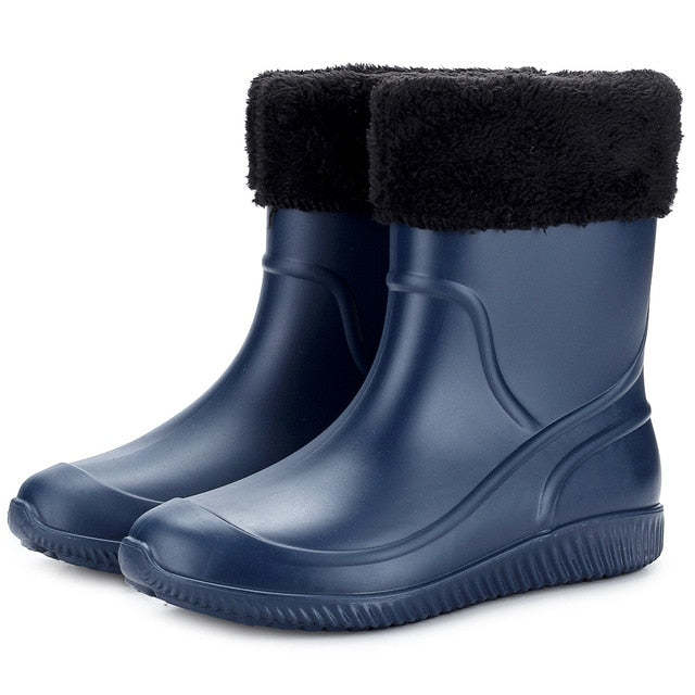 Waterproof Mid-calf Snow Boots Men Fishing Orthopedic Shoes