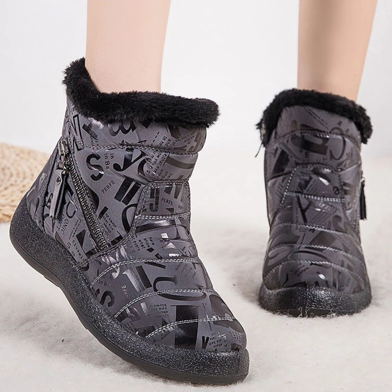 Women Warm Winter Boots Waterproof Furred Collar Orthopedic Shoes