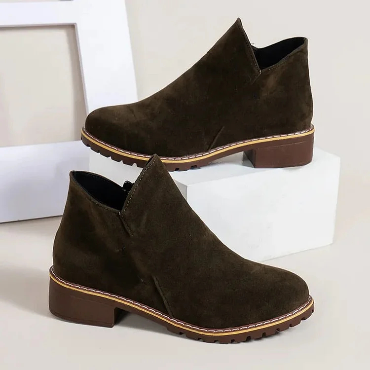 Stunahome Orthopedic Women Arch Support Warm Suede Ankle Boots
