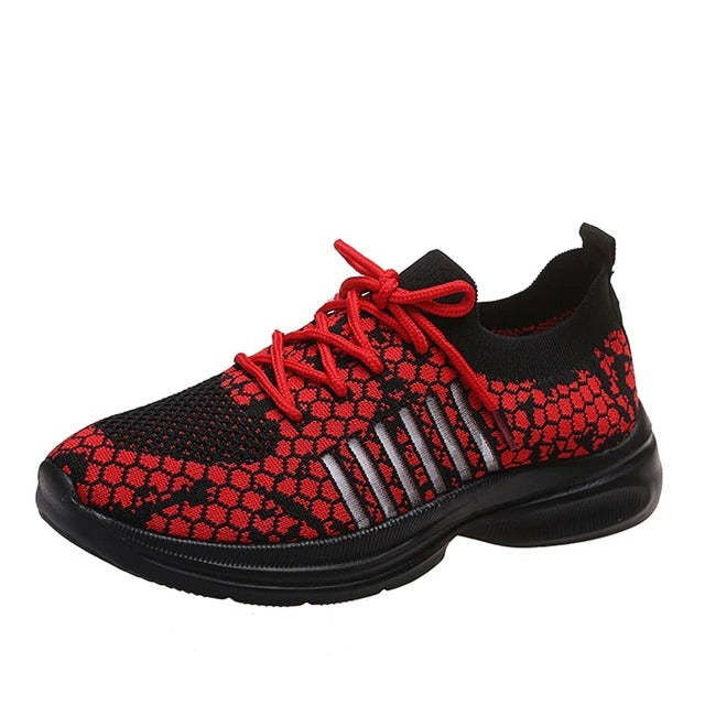 Women Running Orthopedic Shoes Mesh Elastic Collar Thick Platform Sneakers