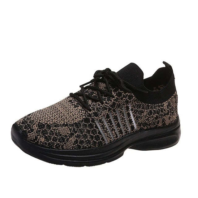 Women Running Orthopedic Shoes Mesh Elastic Collar Thick Platform Sneakers