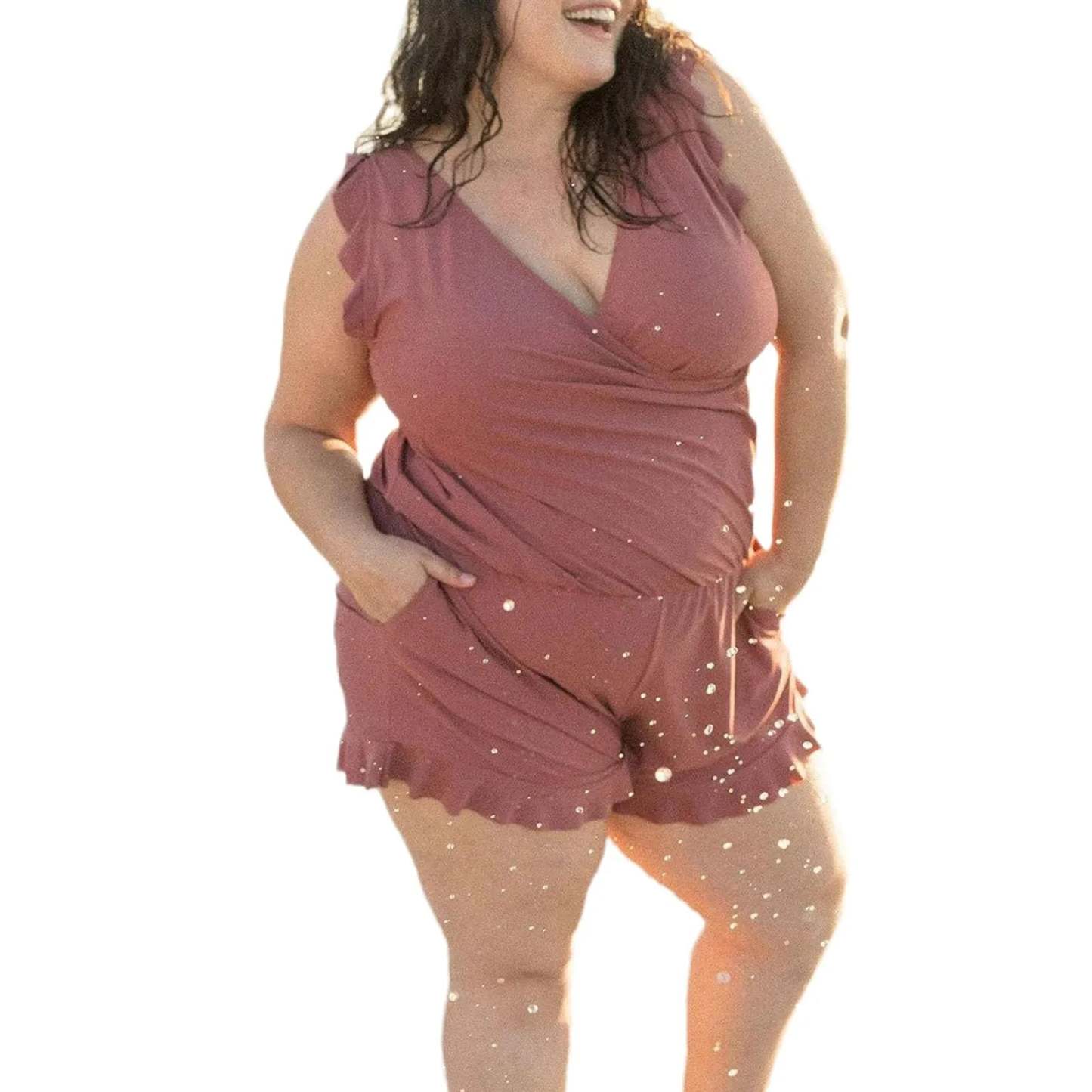 Swim Romper built-in Bra
